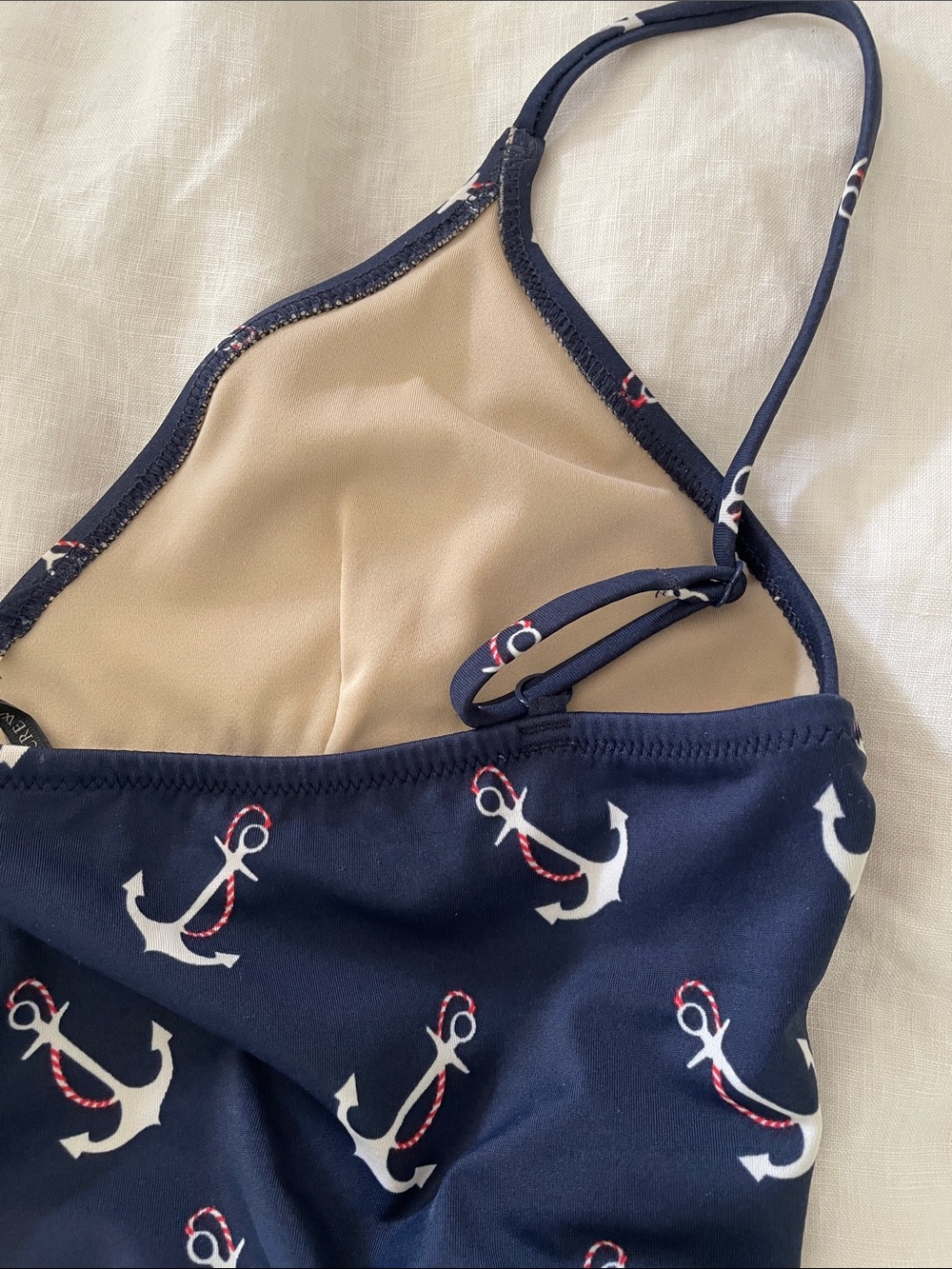 J. CREW Navy One-Piece Swimsuit with Anchor Print MEDIUM - Picture 6 of 6